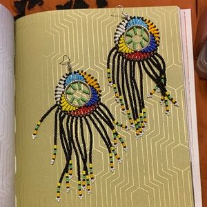 African Masai Colorful Beaded Fringe Earrings